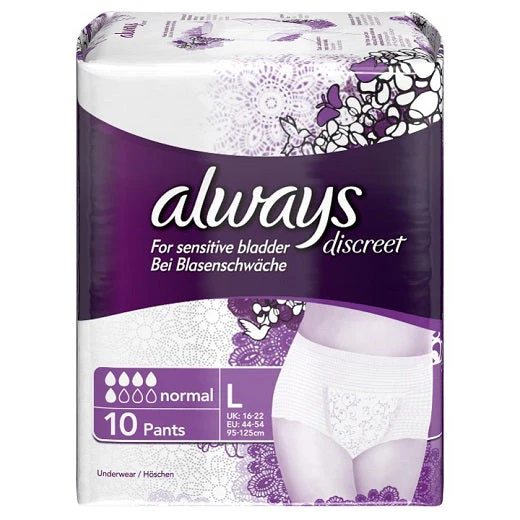 Always Discreet Pants Large 10pk