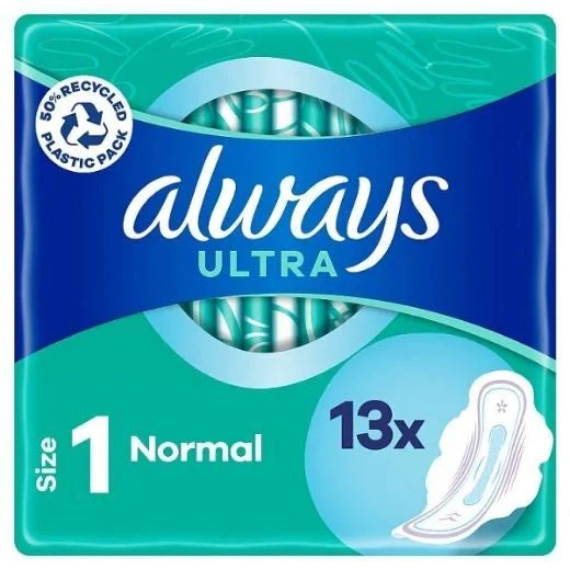 ALWAYS ULTRA PADS NORMAL WINGS 13PK
