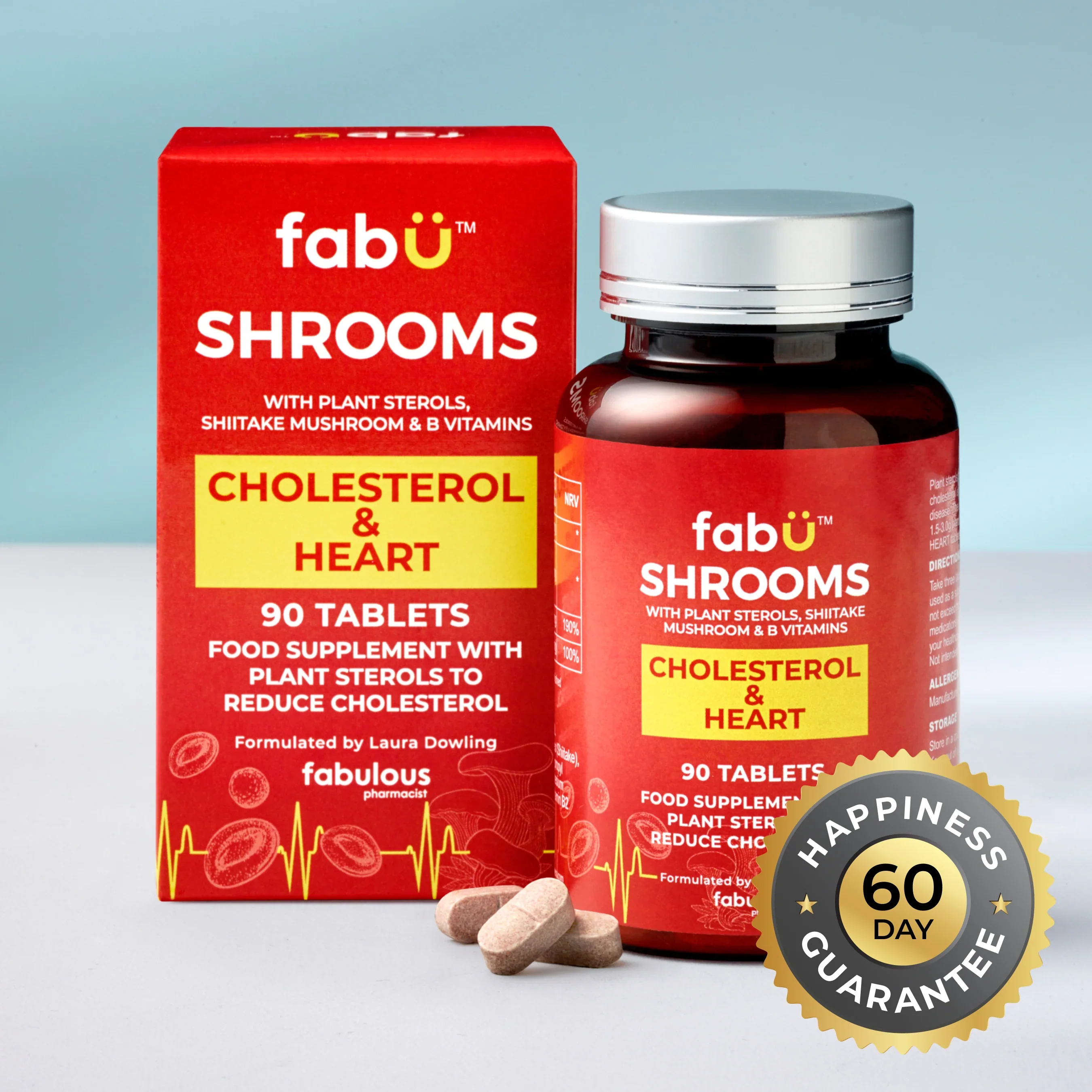 fabÜ SHROOMS Cholesterol & Heart (90 Capsules)