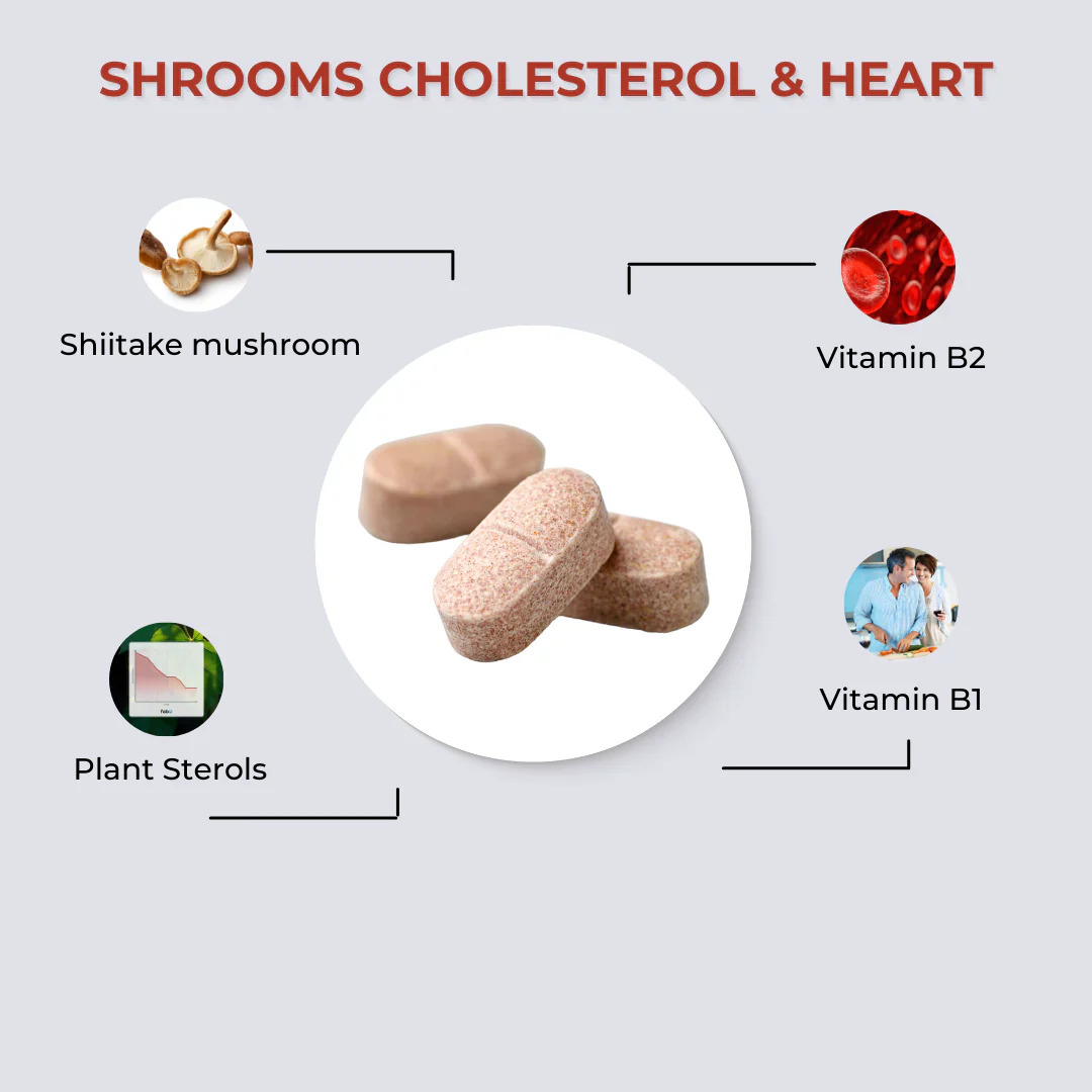 fabÜ SHROOMS Cholesterol & Heart (90 Capsules) - Image 3