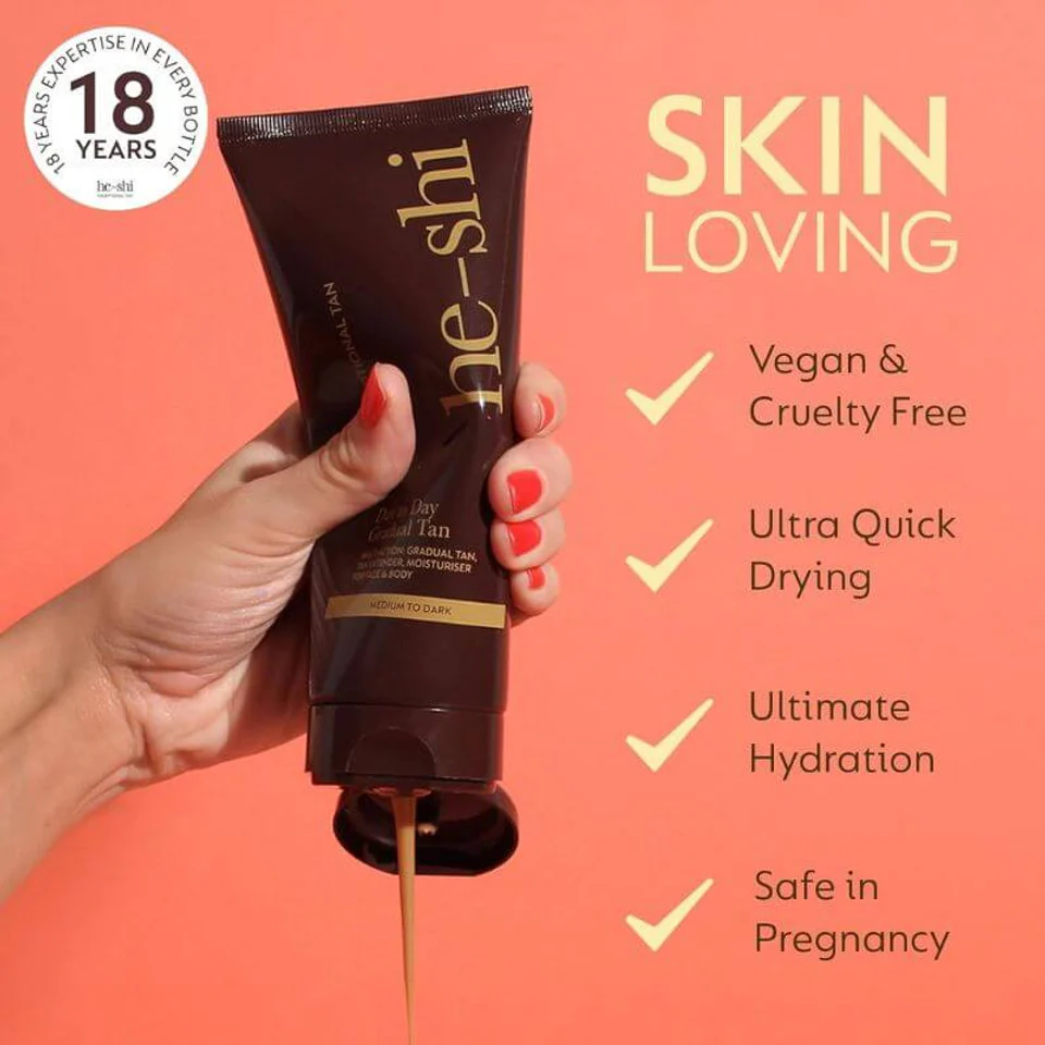He-Shi Medium/Dark Day to Day Gradual Tan 200ml - Image 2