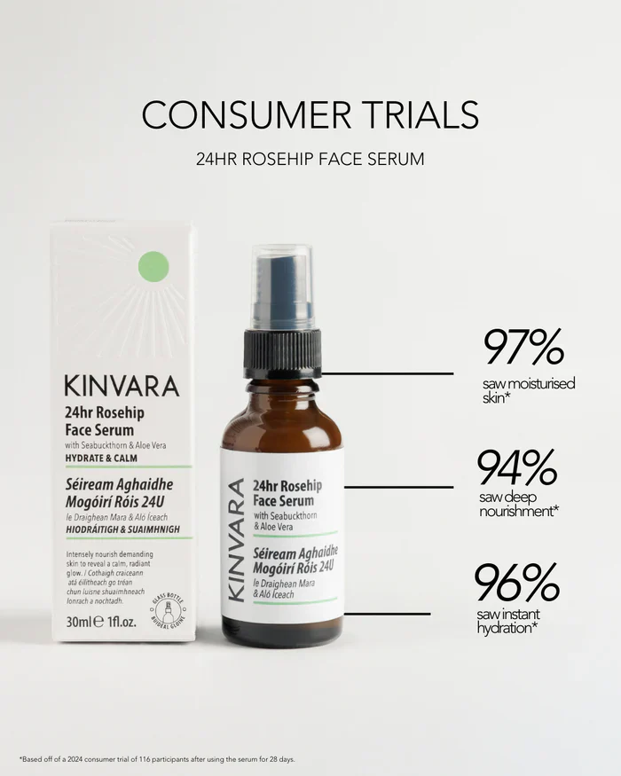 Kinvara 24hr Rosehip Face Serum  30ml - Image 3