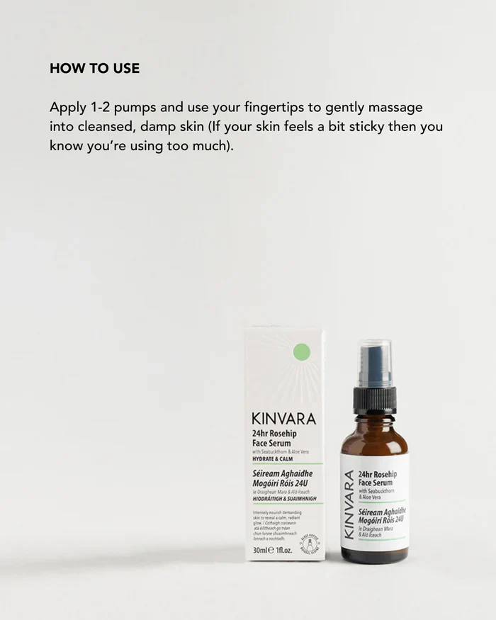 Kinvara 24hr Rosehip Face Serum  30ml - Image 4