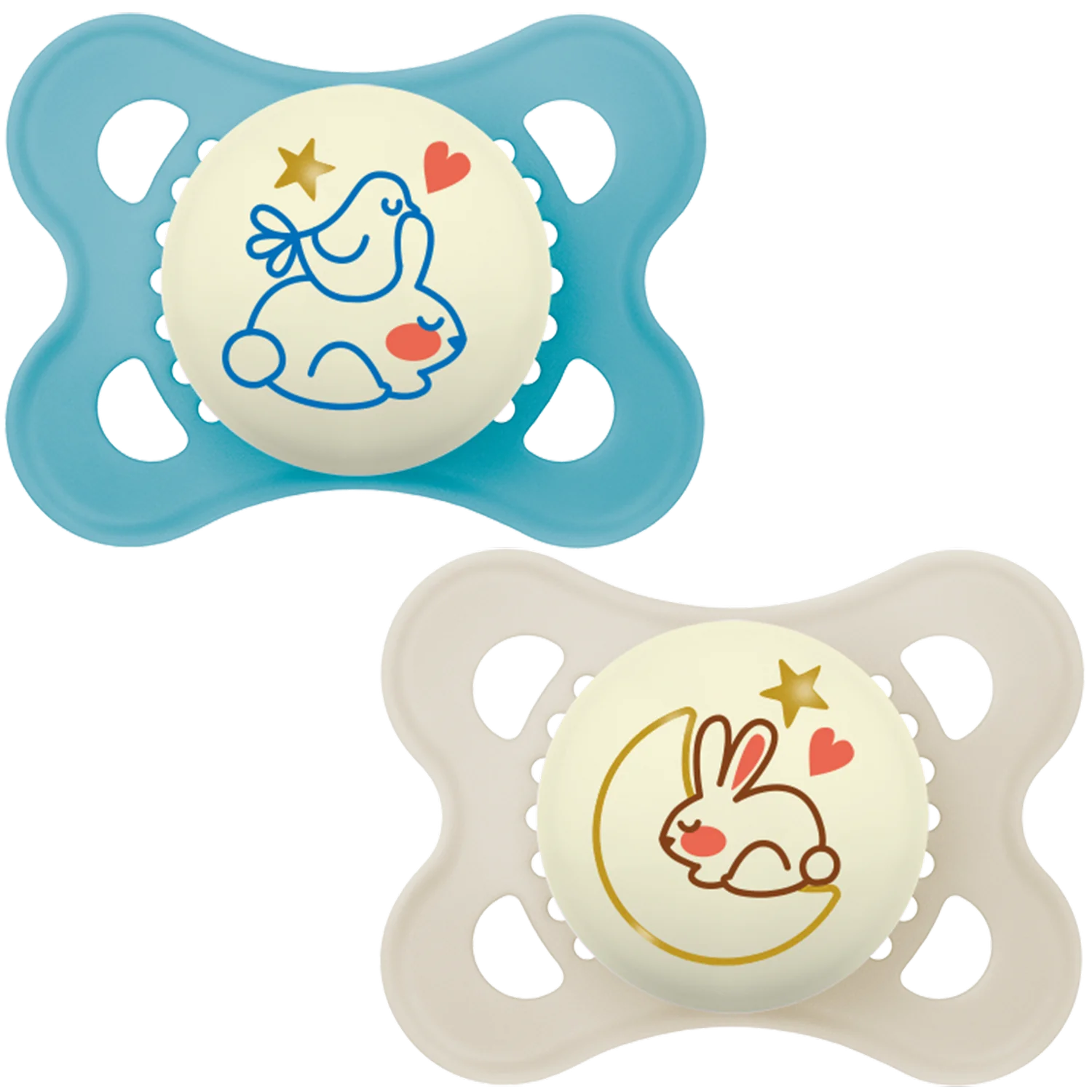 MAM Original Pure Night Soother 2-6 Months | 2 pack glow in the dark