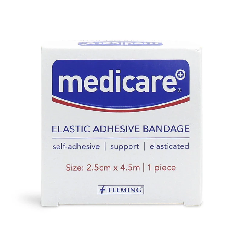 MEDICARE ELASTIC ADHESIVE BANDAGE BP 2.5CM X 4.5M - BOX OF 6