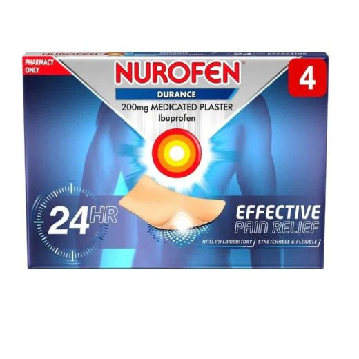 Nurofen Durance Ibuprofen 200g Medicated Plaster 4 Pack
