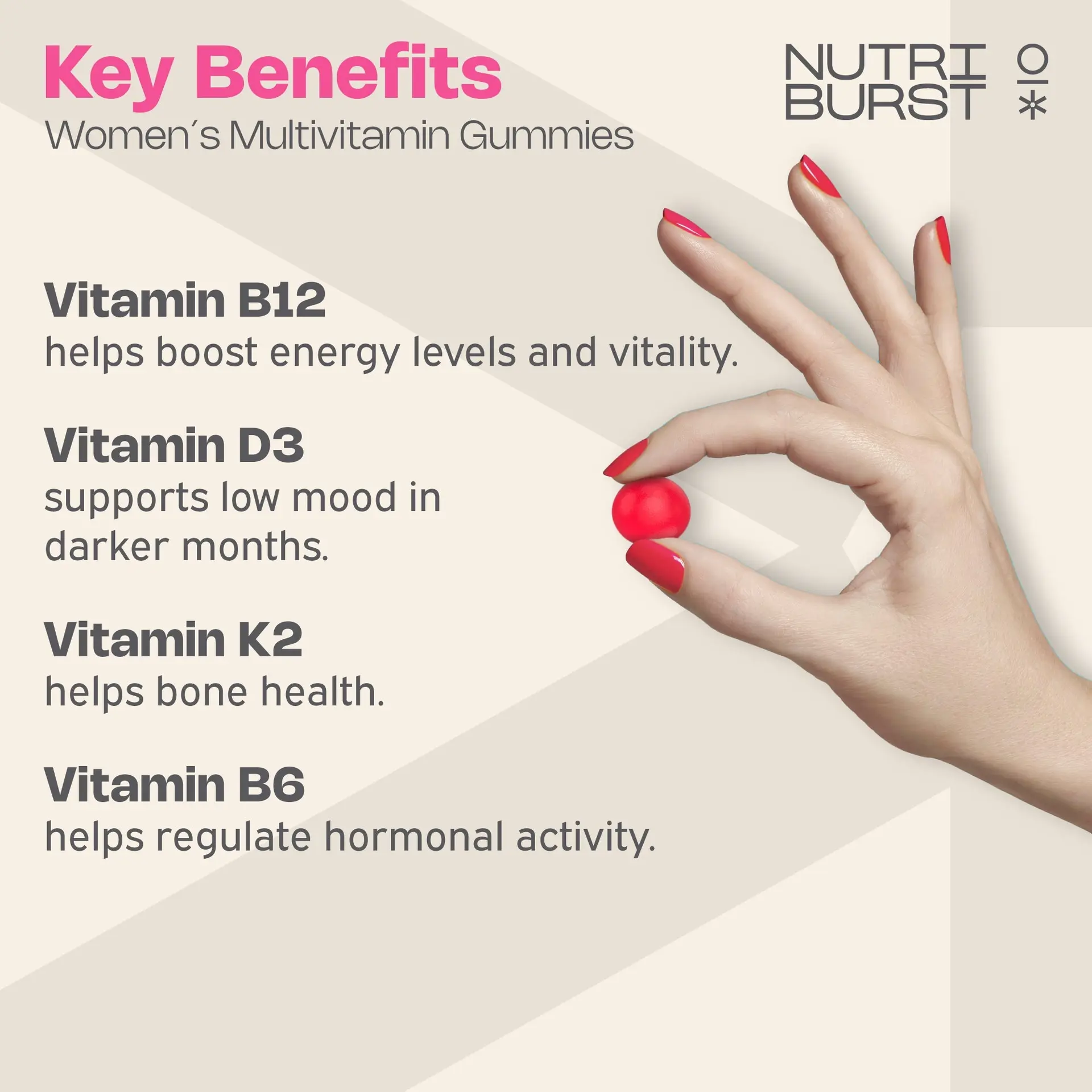 Nutriburst Women's Multivitamin 60 Gummies - Image 2