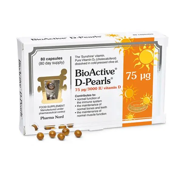 Pharma Nord BioActive D-Pearls 75µg 80 Capsules