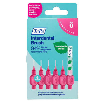 TEPE Interdental Brushes  Pink Size  0 6pk